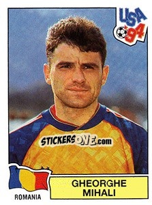 Sticker Gheorghe Mihali - FIFA World Cup USA 1994. Dutch version n. 60 - Panini