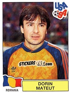 Sticker Dorin Mateut - FIFA World Cup USA 1994. Dutch version - Panini