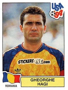 Sticker Gheorghe Hagi - FIFA World Cup USA 1994. Dutch version - Panini