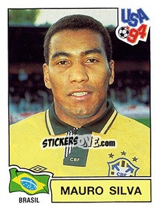 Sticker Mauro Silva - FIFA World Cup USA 1994. Dutch version n. 82 - Panini