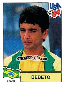 Sticker Bebeto - FIFA World Cup USA 1994. Dutch version n. 87 - Panini