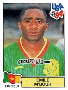 Sticker Emile M'bouh - FIFA World Cup USA 1994. Dutch version - Panini