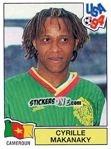 Sticker Cyrille Makanaky - FIFA World Cup USA 1994. Dutch version n. 101 - Panini