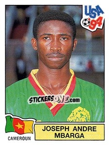 Cromo Joseph Andre Mbarga - FIFA World Cup USA 1994. Dutch version - Panini