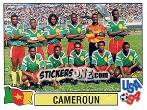 Sticker Team Cameroun - FIFA World Cup USA 1994. Dutch version - Panini