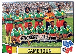 Sticker Team Cameroun - FIFA World Cup USA 1994. Dutch version n. 105 - Panini