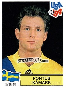 Sticker Pontus Kamark - FIFA World Cup USA 1994. Dutch version - Panini
