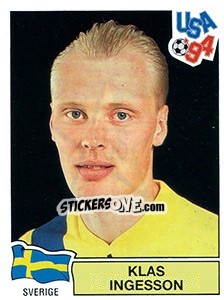 Sticker Klas Ingesson - FIFA World Cup USA 1994. Dutch version n. 120 - Panini