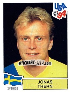 Sticker Jonas Thern - FIFA World Cup USA 1994. Dutch version - Panini