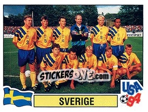 Sticker Team Sverige - FIFA World Cup USA 1994. Dutch version - Panini