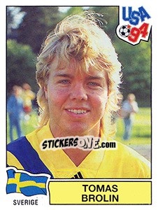 Cromo Tomas Brolin - FIFA World Cup USA 1994. Dutch version - Panini