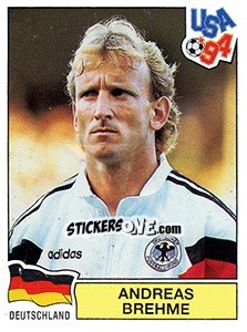 Sticker Andreas Brehme - FIFA World Cup USA 1994. Dutch version n. 135 - Panini