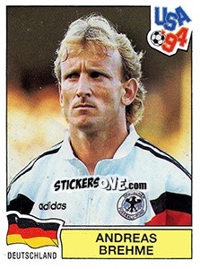 Sticker Andreas Brehme - FIFA World Cup USA 1994. Dutch version - Panini