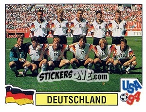Sticker Team Deutschland - FIFA World Cup USA 1994. Dutch version - Panini