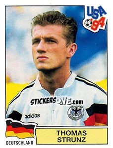 Sticker Thomas Strunz - FIFA World Cup USA 1994. Dutch version - Panini