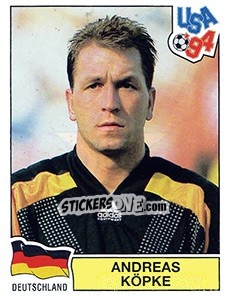 Sticker Andreas Kopke - FIFA World Cup USA 1994. Dutch version n. 148 - Panini