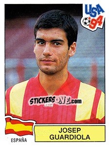 Sticker Josep Guardiola - FIFA World Cup USA 1994. Dutch version n. 156 - Panini