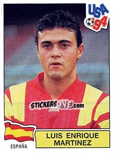 Sticker Luis Enrique Martinez - FIFA World Cup USA 1994. Dutch version n. 161 - Panini