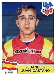 Sticker Juanele Juan Castano - FIFA World Cup USA 1994. Dutch version n. 164 - Panini