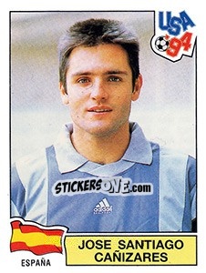 Sticker Jose Santiago Canizares - FIFA World Cup USA 1994. Dutch version n. 165 - Panini