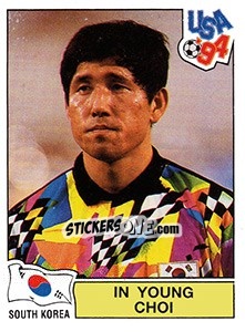 Sticker In Young Choi - FIFA World Cup USA 1994. Dutch version - Panini