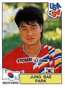 Sticker Jung Bae Park - FIFA World Cup USA 1994. Dutch version - Panini