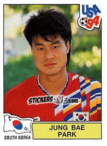 Sticker Jung Bae Park - FIFA World Cup USA 1994. Dutch version n. 167 - Panini