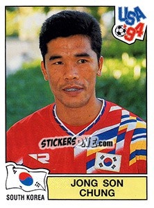 Sticker Jong Son Chung - FIFA World Cup USA 1994. Dutch version n. 168 - Panini