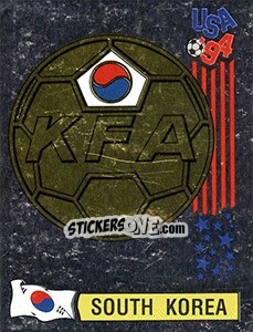 Cromo Emblem South Korea - FIFA World Cup USA 1994. Dutch version - Panini