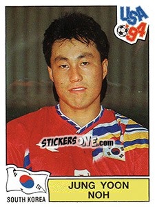 Sticker Yung Yoon Noh - FIFA World Cup USA 1994. Dutch version - Panini