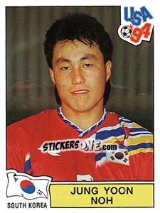 Sticker Yung Yoon Noh - FIFA World Cup USA 1994. Dutch version n. 174 - Panini
