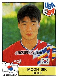 Sticker Moon Sik Choi - FIFA World Cup USA 1994. Dutch version n. 175 - Panini