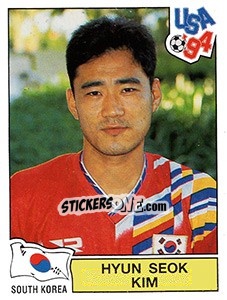 Sticker Hyun Seok Kim - FIFA World Cup USA 1994. Dutch version - Panini