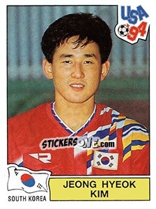 Cromo Jeong Hyeok Kim - FIFA World Cup USA 1994. Dutch version - Panini