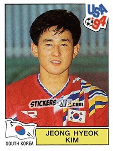 Cromo Jeong Hyeok Kim - FIFA World Cup USA 1994. Dutch version n. 183 - Panini
