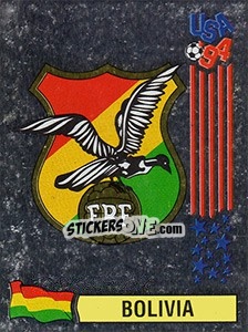 Cromo Emblem Bolivia - FIFA World Cup USA 1994. Dutch version - Panini