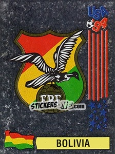 Sticker Emblem Bolivia - FIFA World Cup USA 1994. Dutch version n. 185 - Panini