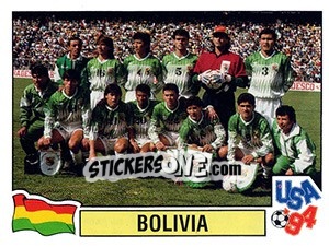 Sticker Team Bolivia - FIFA World Cup USA 1994. Dutch version - Panini