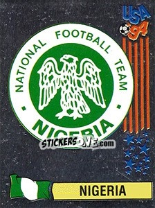 Sticker Emblem Nigeria - FIFA World Cup USA 1994. Dutch version n. 195 - Panini