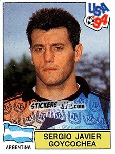 Sticker Sergio Javier Goycochea - FIFA World Cup USA 1994. Dutch version - Panini