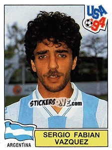 Sticker Sergio Fabian Vazquez - FIFA World Cup USA 1994. Dutch version - Panini