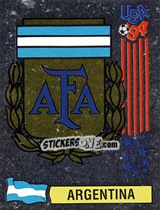 Sticker Emblem Argentina - FIFA World Cup USA 1994. Dutch version - Panini