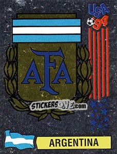 Sticker Emblem Argentina - FIFA World Cup USA 1994. Dutch version n. 209 - Panini