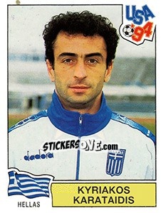 Sticker Kyriakos Karataidis - FIFA World Cup USA 1994. Dutch version - Panini