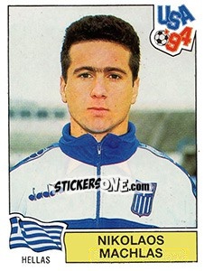 Sticker Nikolaos Machlas - FIFA World Cup USA 1994. Dutch version n. 240 - Panini