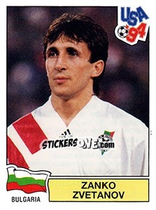 Sticker Zanko Zvetanov - FIFA World Cup USA 1994. Dutch version n. 248 - Panini