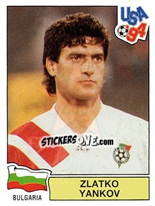 Sticker Zlatko Yankov - FIFA World Cup USA 1994. Dutch version n. 250 - Panini