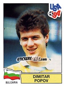 Sticker Dimitar Popov - FIFA World Cup USA 1994. Dutch version n. 261 - Panini