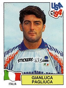 Sticker Gianluca Pagliuca - FIFA World Cup USA 1994. Dutch version - Panini