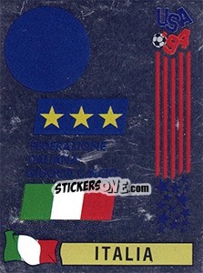 Sticker Emblem Italia - FIFA World Cup USA 1994. Dutch version - Panini
